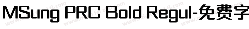 MSung PRC Bold Regul字体转换